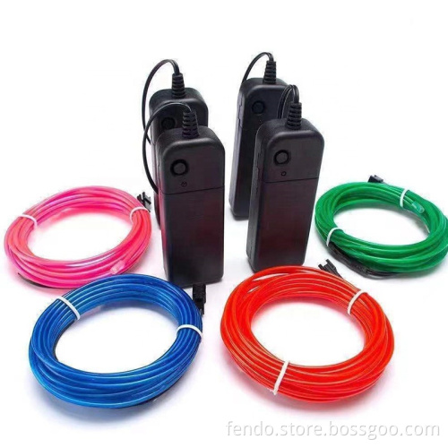 Neon Strip Flexible EL Wiring for Car Interior LED Ambient Lighting Power Box